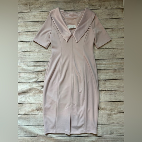 White House Black Market NWT Satin-Collar Sheath Dress Size 4 - Picture 5 of 8